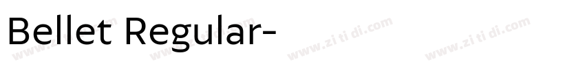 Bellet Regular字体转换
